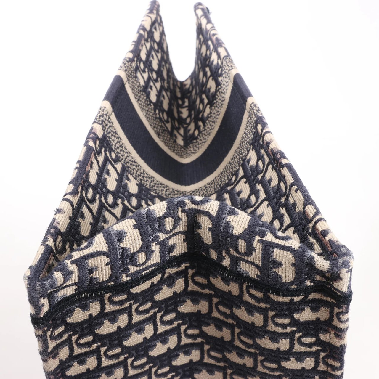 Dior Dior Book Tote Large Oblique Canvas Shoulder Bag in Navy Blue Divers