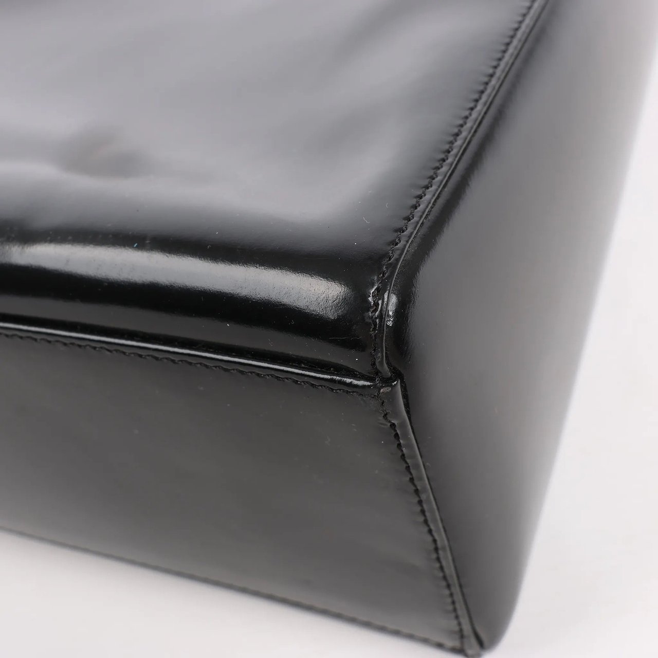 Dior Dior Lady Dior Large Patent Leather 2Way Handbag in Black Zwart