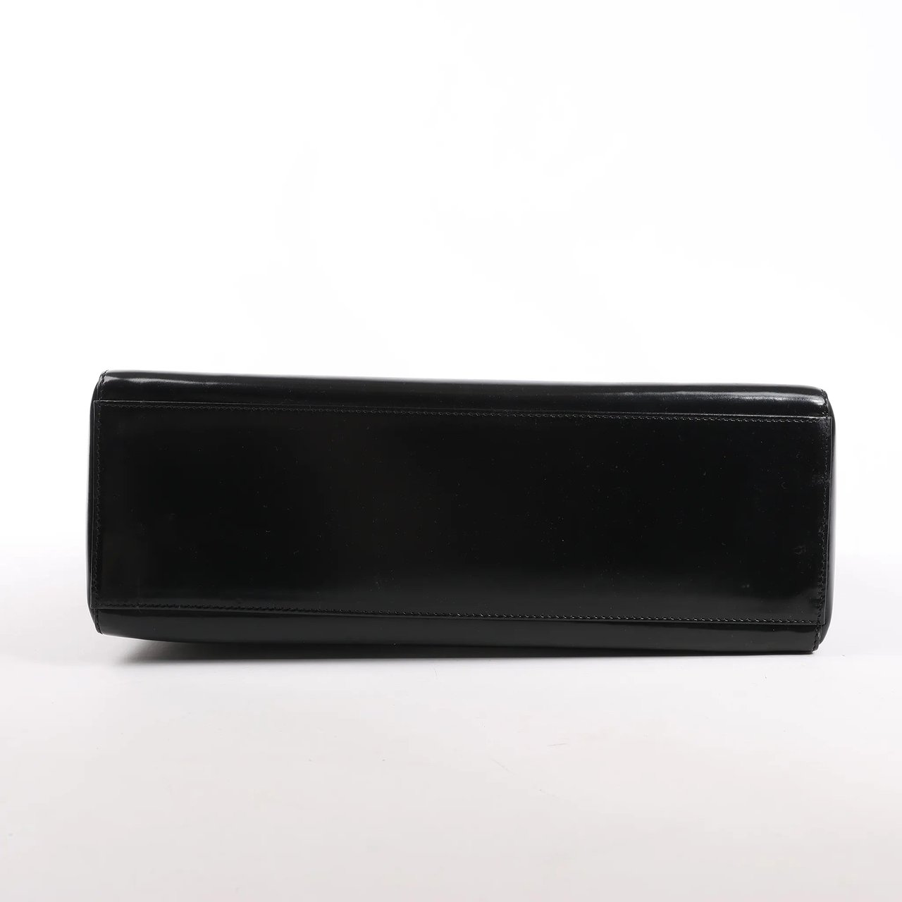 Dior Dior Lady Dior Large Patent Leather 2Way Handbag in Black Zwart