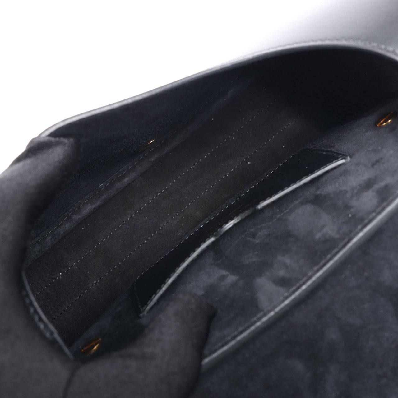 Dior Dior Bobby Medium Calfskin Flap Shoulder Bag in Black Zwart