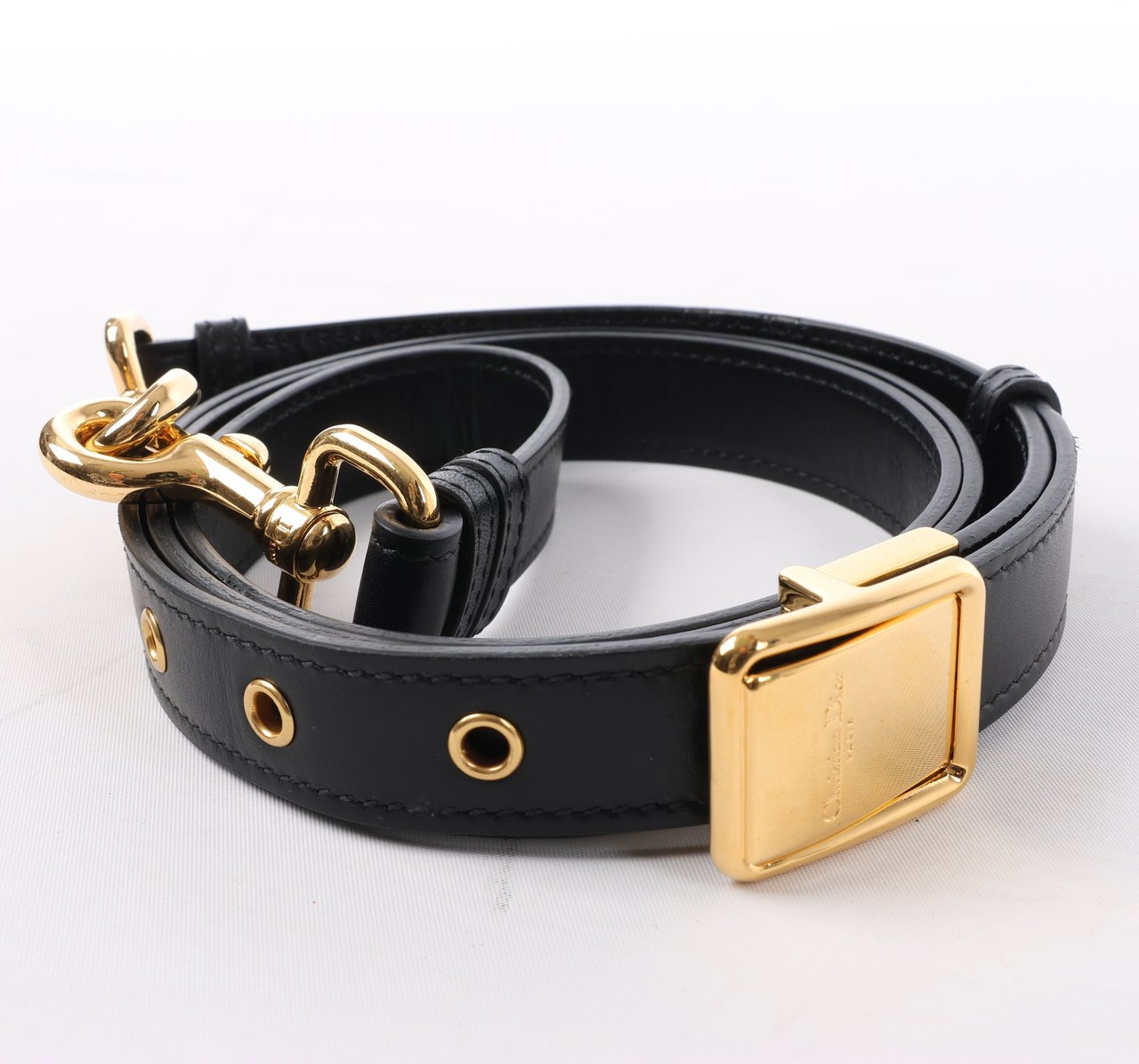 Dior Dior Bobby Medium Calfskin Flap Shoulder Bag in Black Zwart