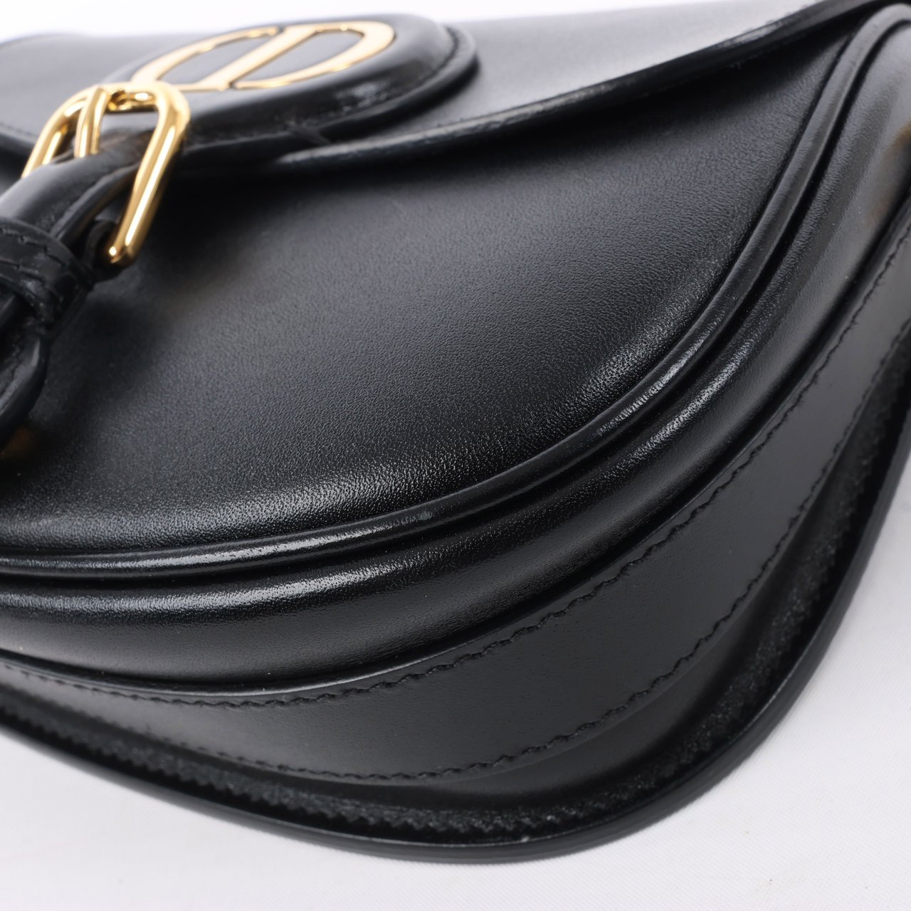 Dior Dior Bobby Small Calfskin Flap Shoulder Bag in Black Zwart