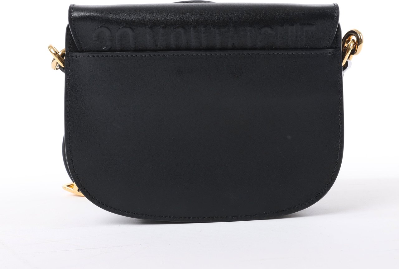 Dior Dior Bobby Small Calfskin Flap Shoulder Bag in Black Zwart