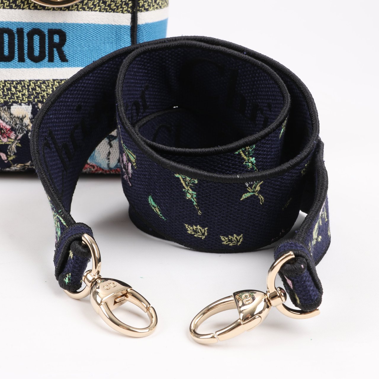 Dior Dior Lady D-Lite Canvas D-Constellation Embroidered Medium 2Way Handbag in Multicolor Divers