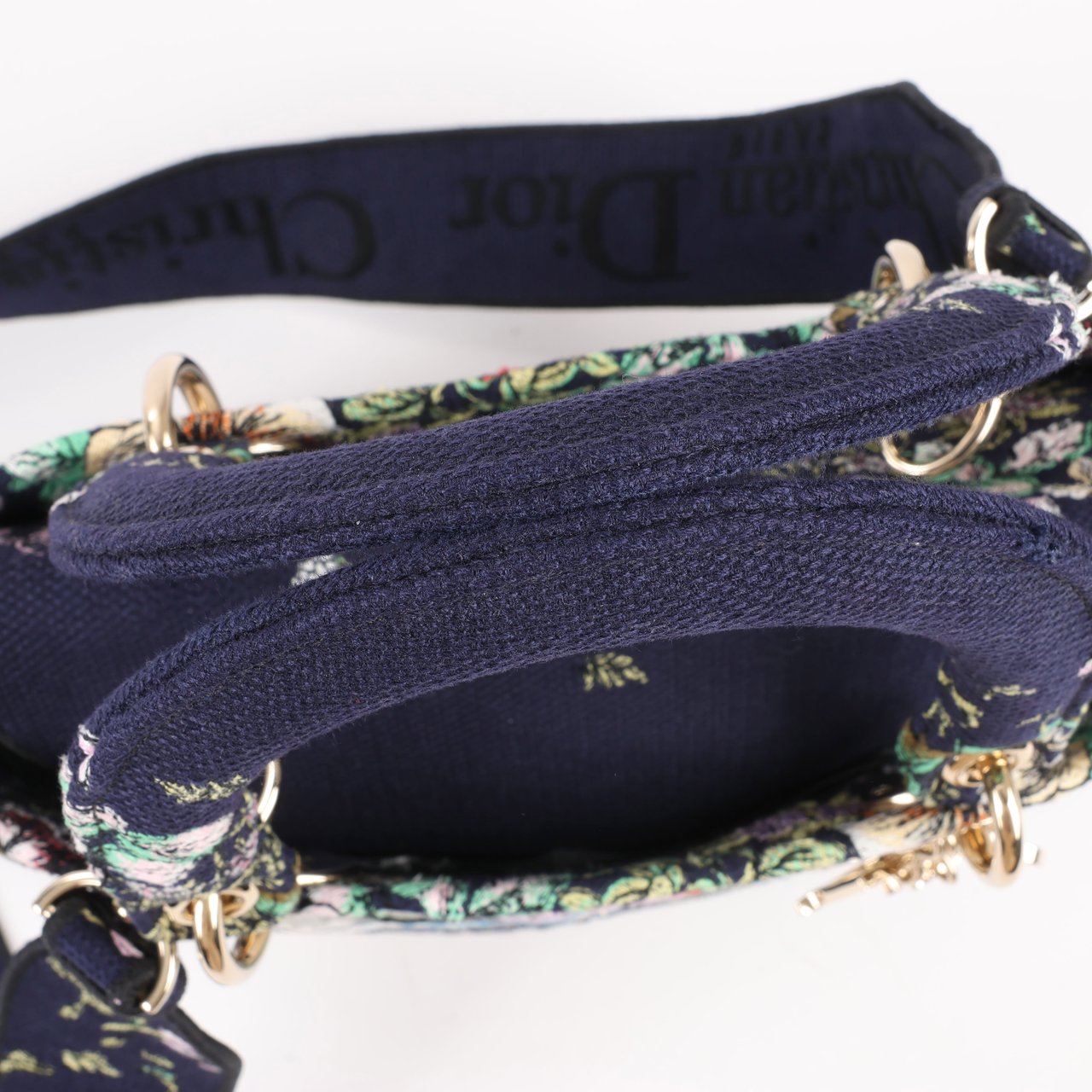 Dior Dior Lady D-Lite Canvas D-Constellation Embroidered Medium 2Way Handbag in Multicolor Divers