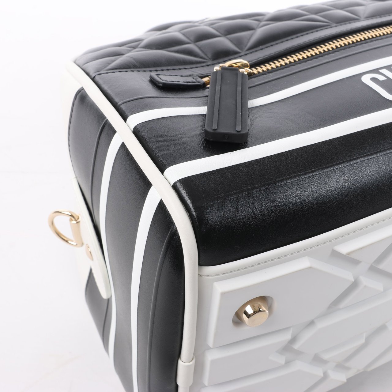Dior Dior Large Dior Vibe Zip Bowling Bag in Black x White Divers
