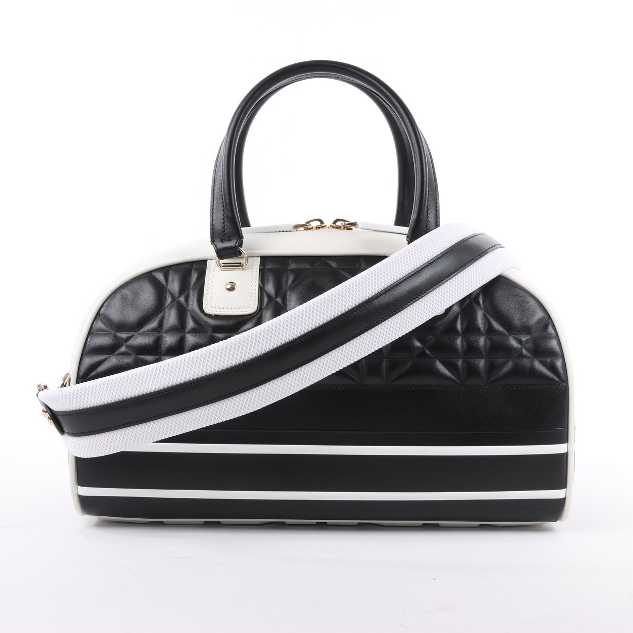 Dior Dior Large Dior Vibe Zip Bowling Bag in Black x White Divers
