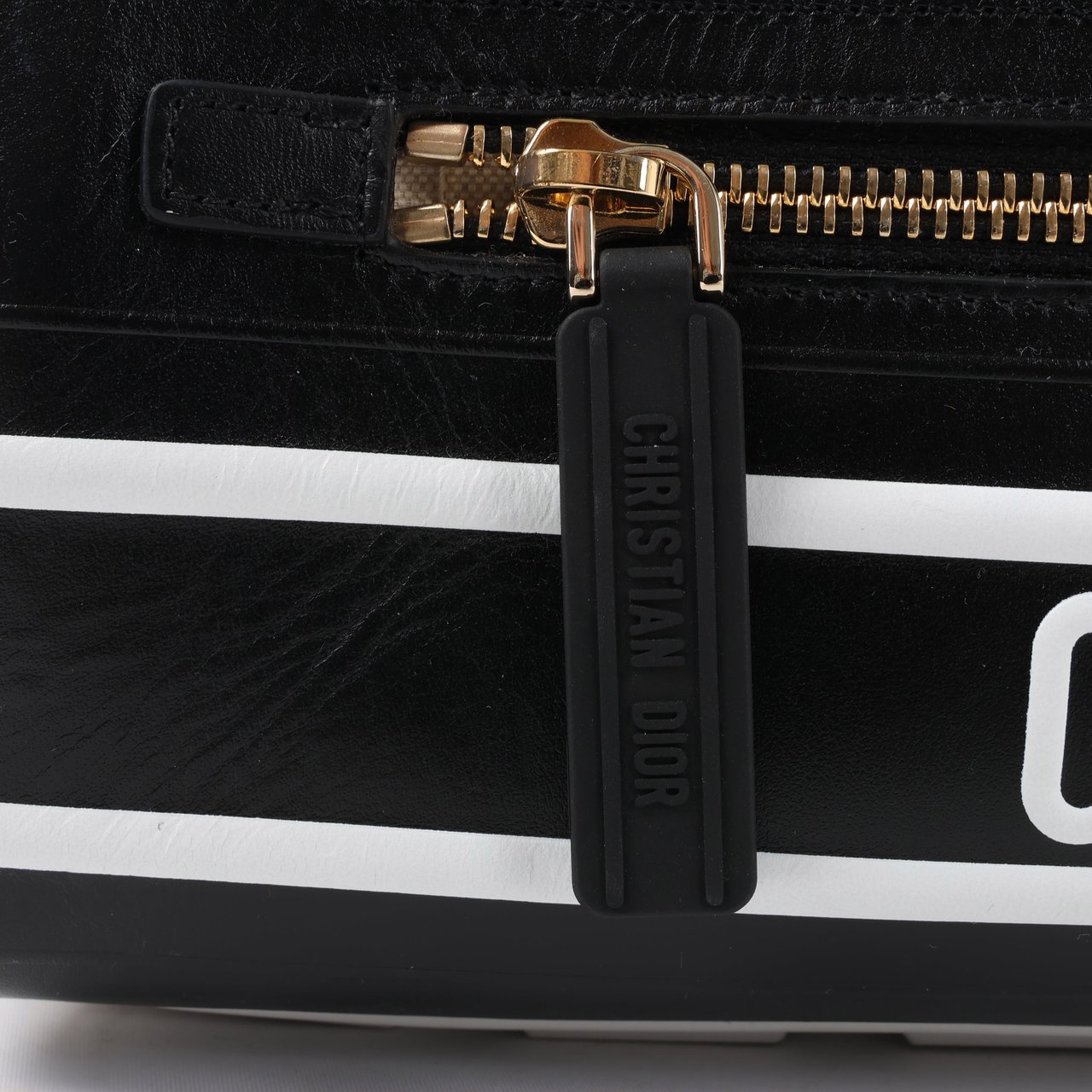 Dior Dior Large Dior Vibe Zip Bowling Bag in Black x White Divers