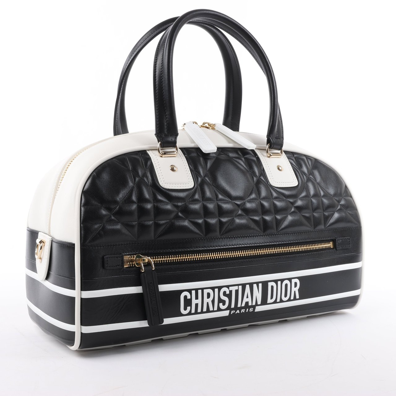 Dior Dior Large Dior Vibe Zip Bowling Bag in Black x White Divers