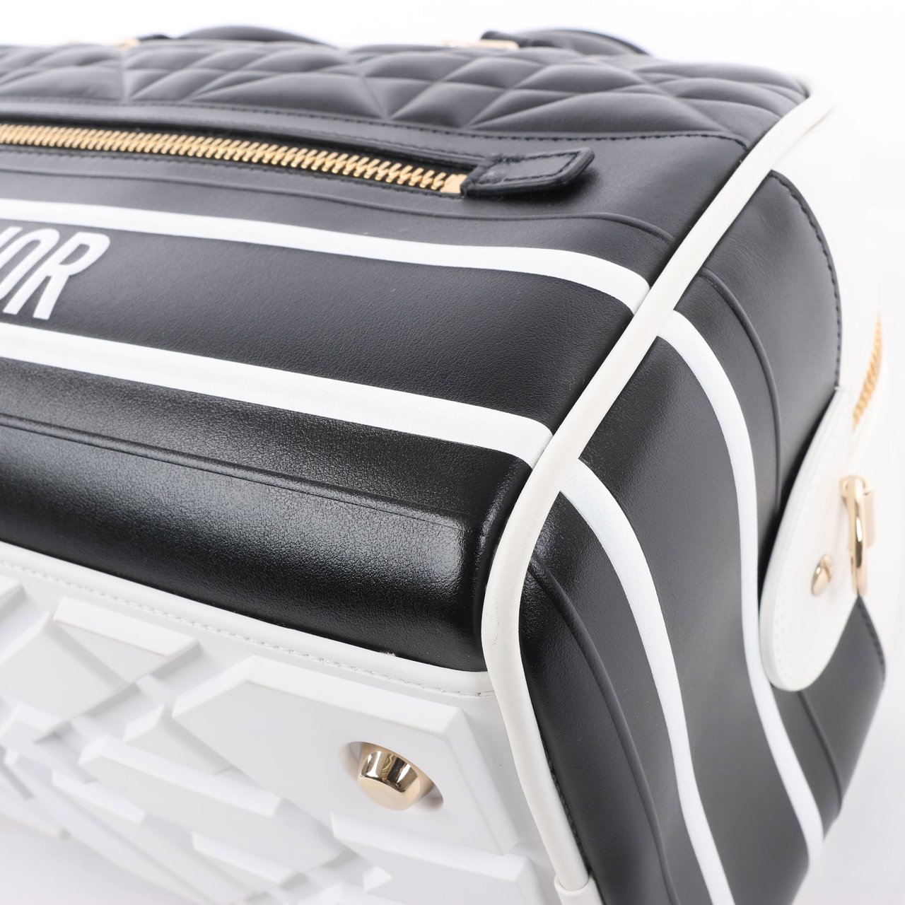 Dior Dior Large Dior Vibe Zip Bowling Bag in Black x White Divers