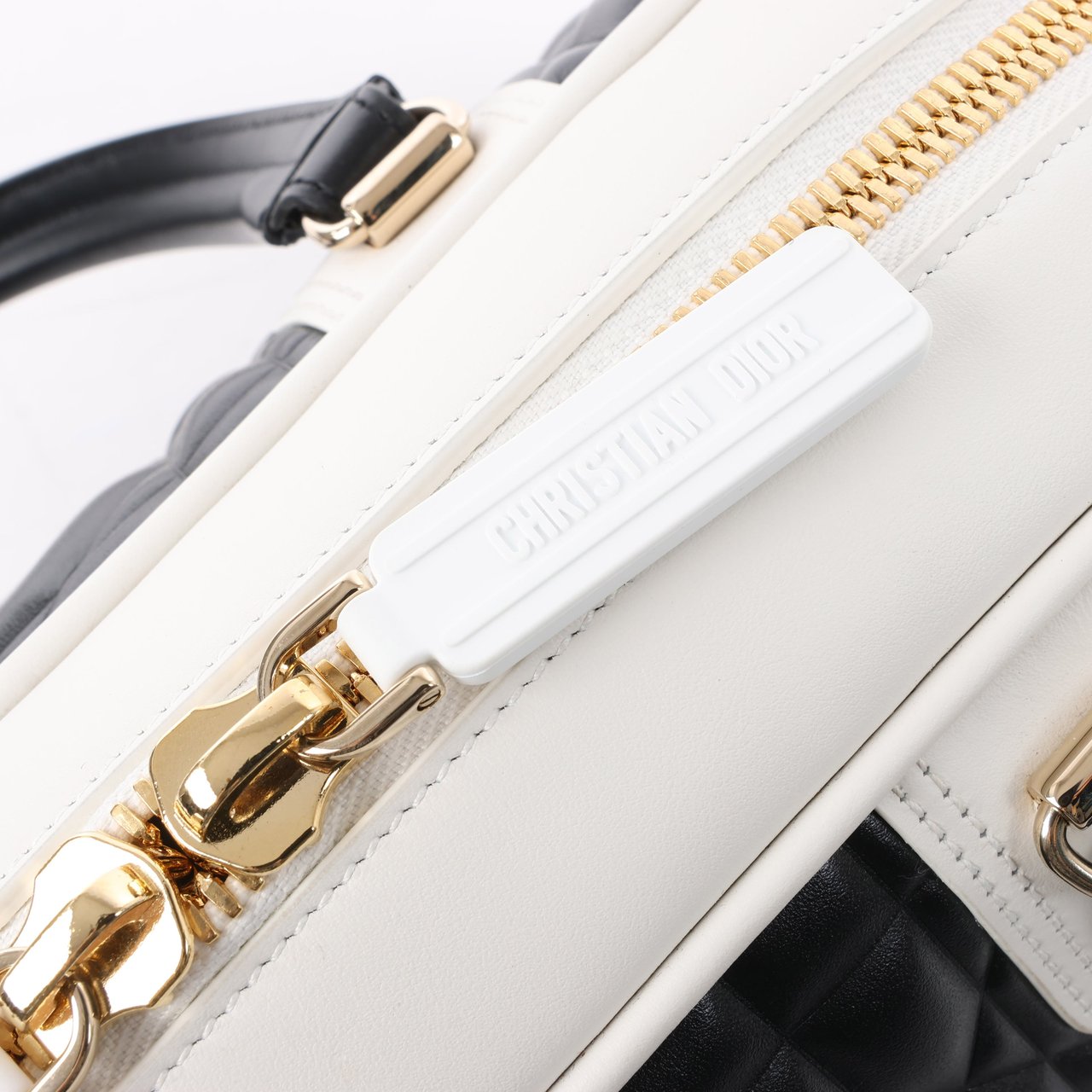 Dior Dior Large Dior Vibe Zip Bowling Bag in Black x White Divers