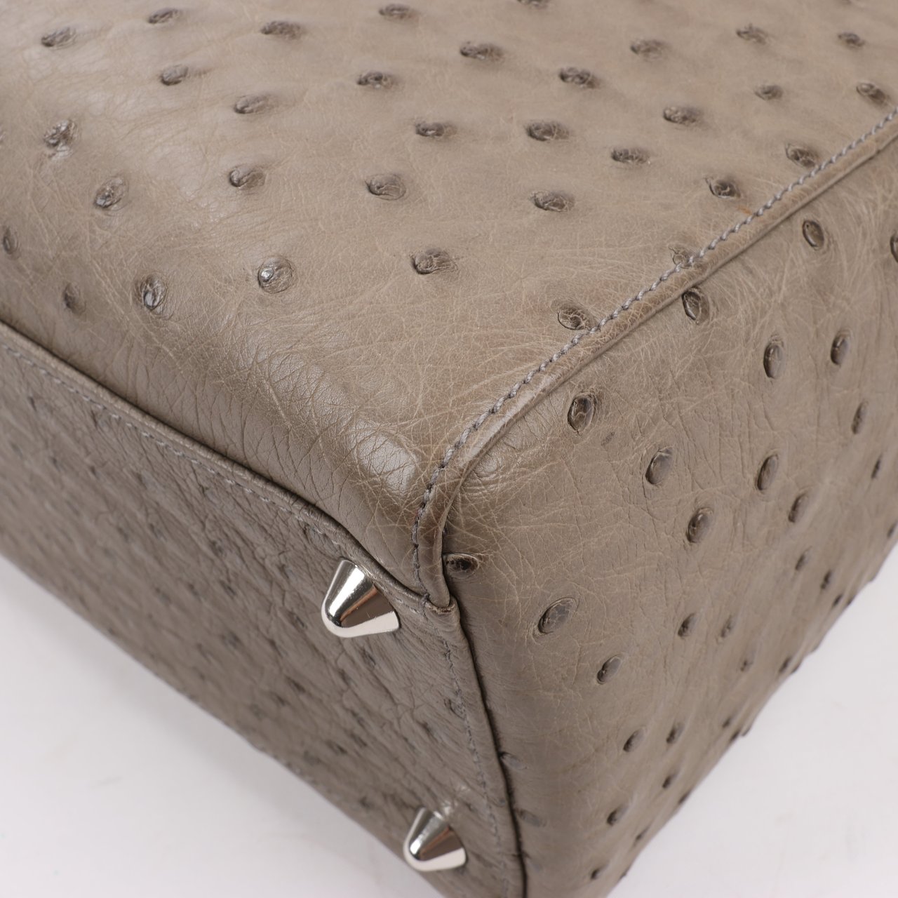 Dior Dior Lady Dior Ostrich Large 2Way Handbag in Brown Bruin