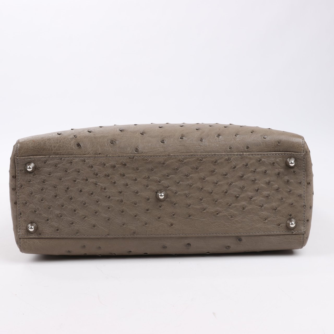 Dior Dior Lady Dior Ostrich Large 2Way Handbag in Brown Bruin