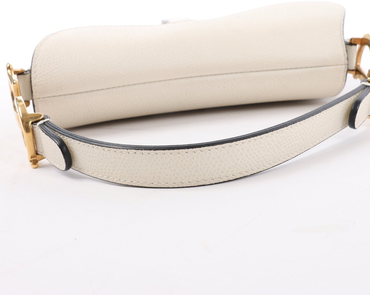 Dior Dior Saddle Mini Bag Leather Handbag in Ecru Beige