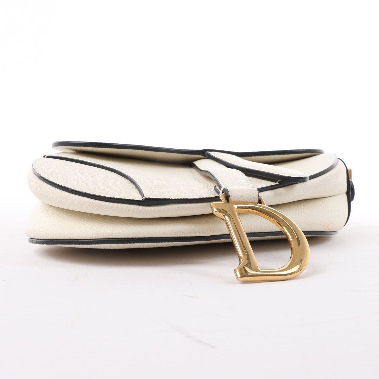 Dior Dior Saddle Mini Bag Leather Handbag in Ecru Beige