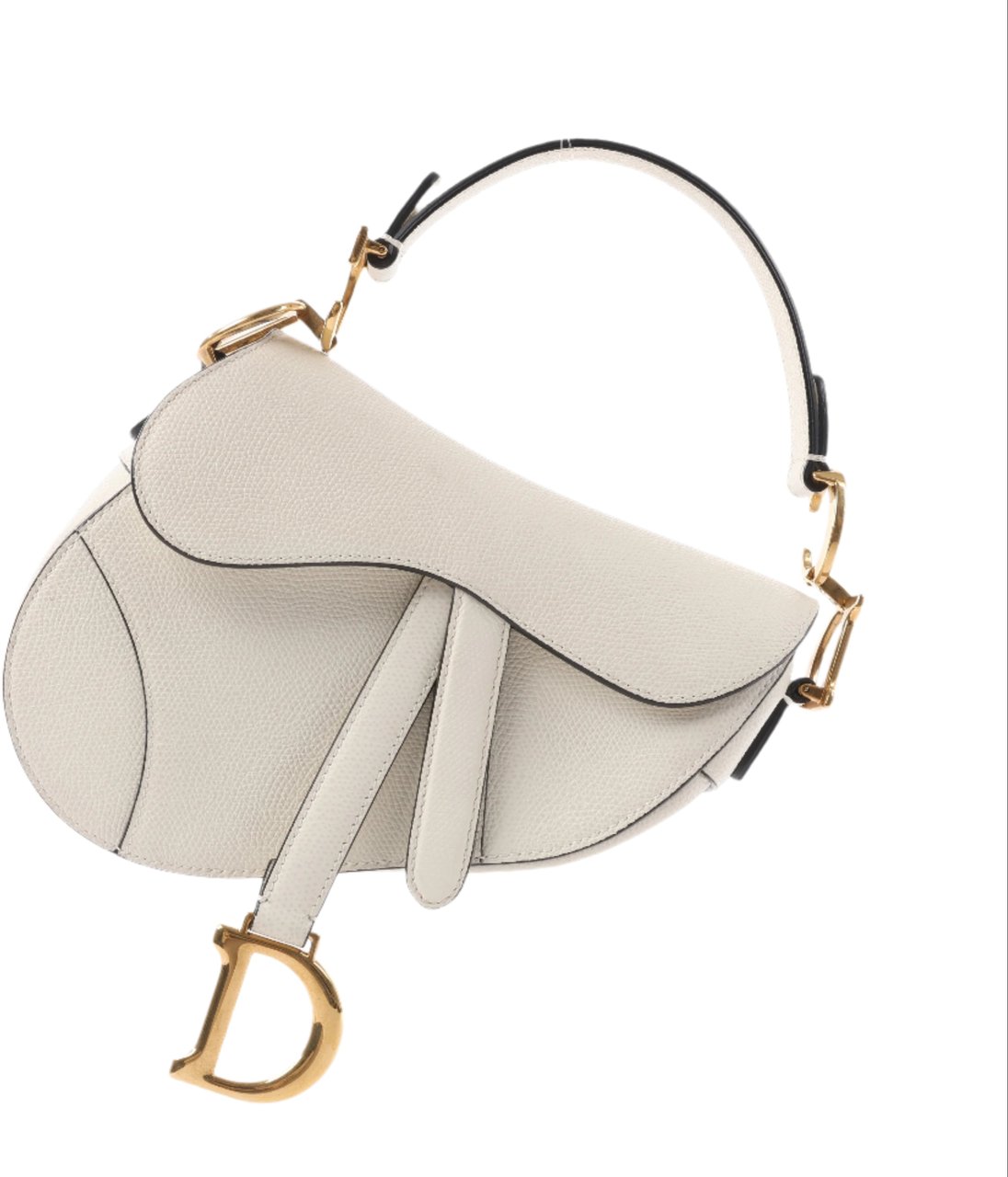 Dior Dior Saddle Mini Bag Leather Handbag in Ecru Beige