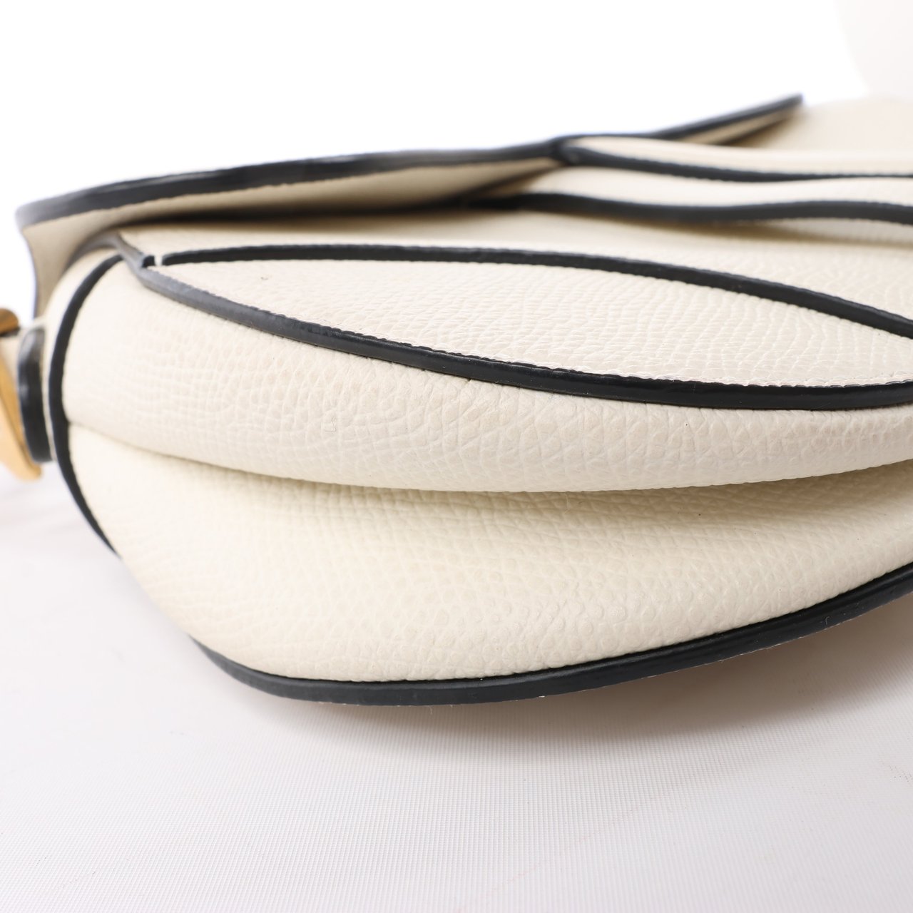 Dior Dior Saddle Mini Bag Leather Handbag in Ecru Beige