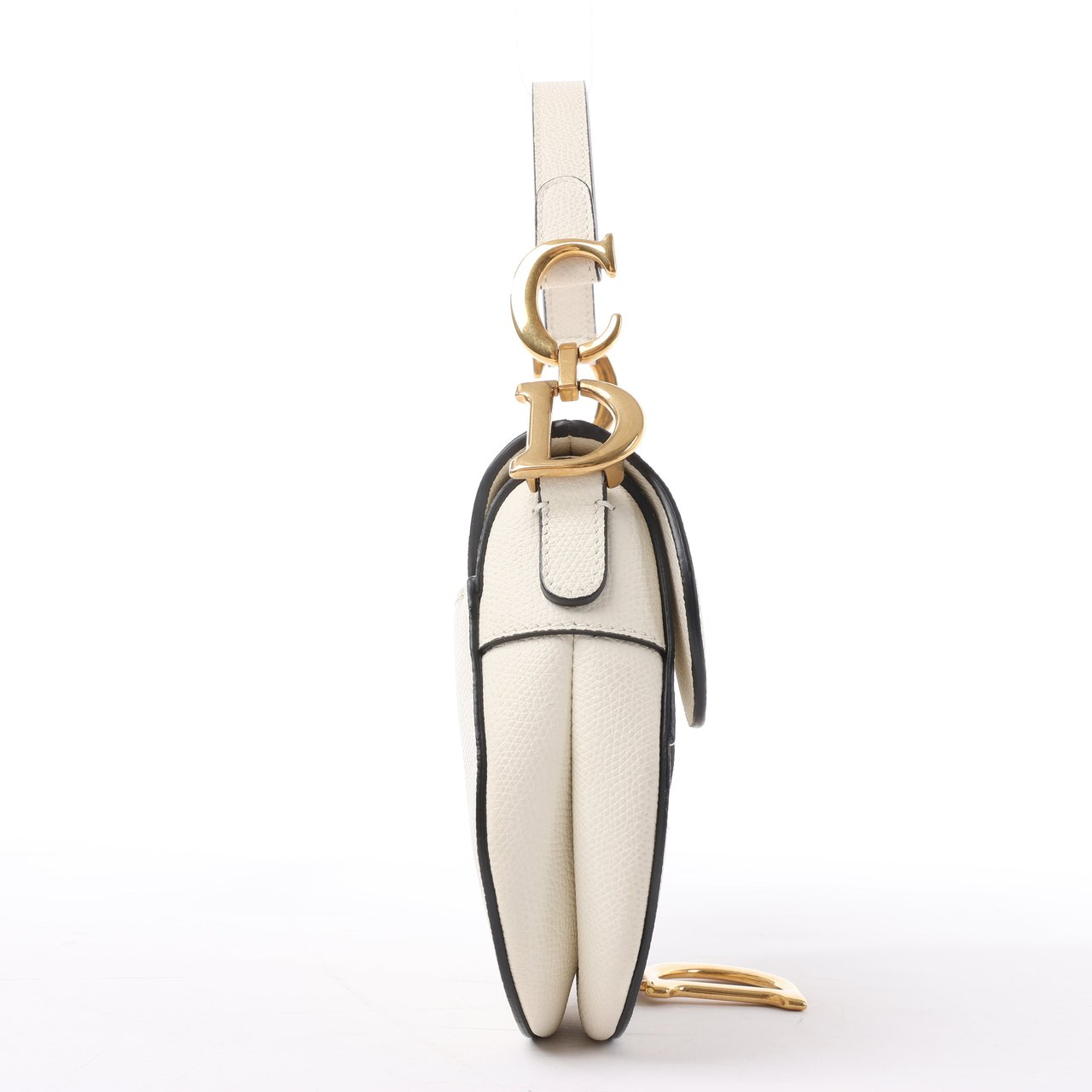 Dior Dior Saddle Mini Bag Leather Handbag in Ecru Beige