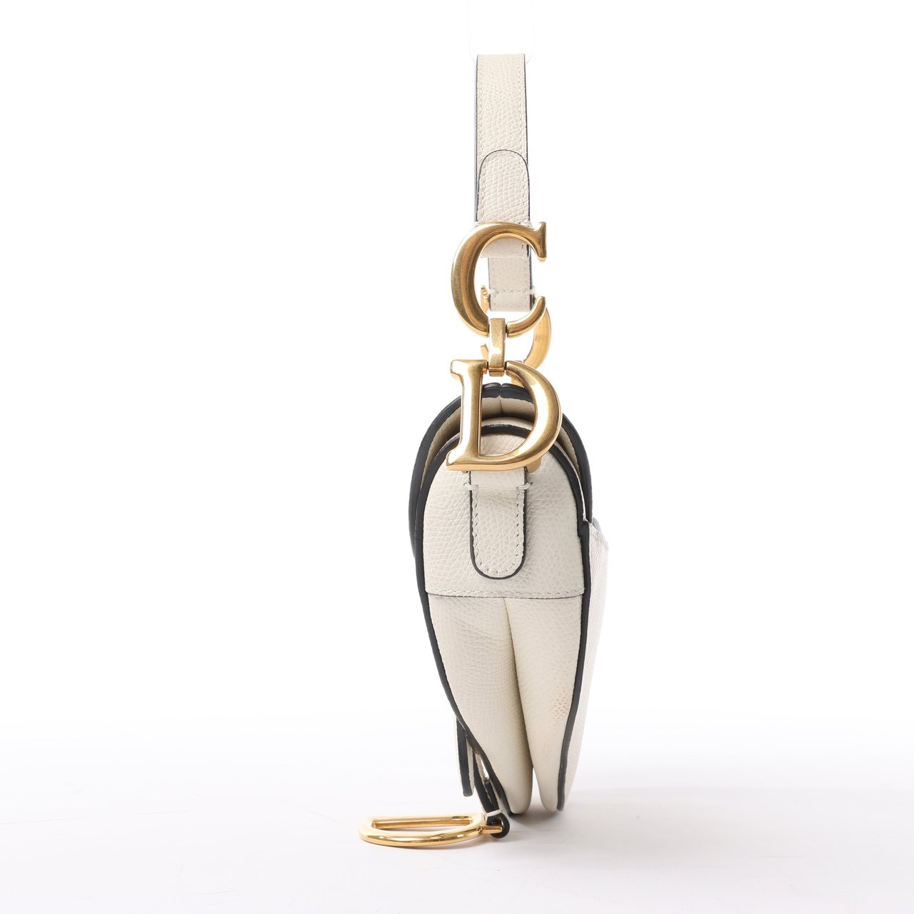 Dior Dior Saddle Mini Bag Leather Handbag in Ecru Beige