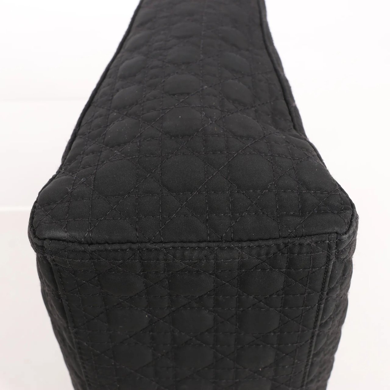 Dior Dior Lady Dior Cannage Nylon Handbag in Black Zwart