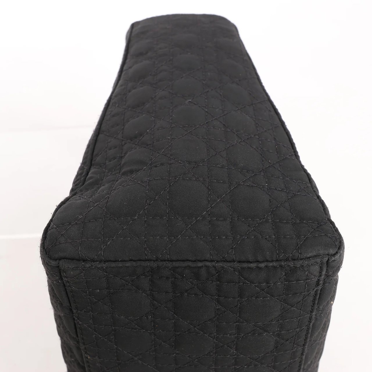 Dior Dior Lady Dior Cannage Nylon Handbag in Black Zwart