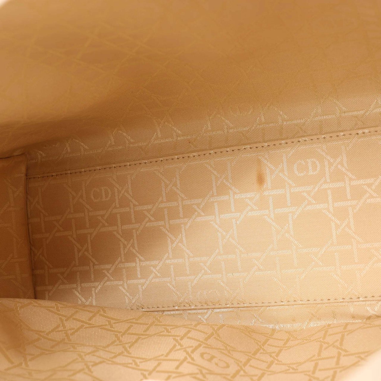 Dior Dior Lady Dior Leather Cannage Large Handbag in Beige Beige