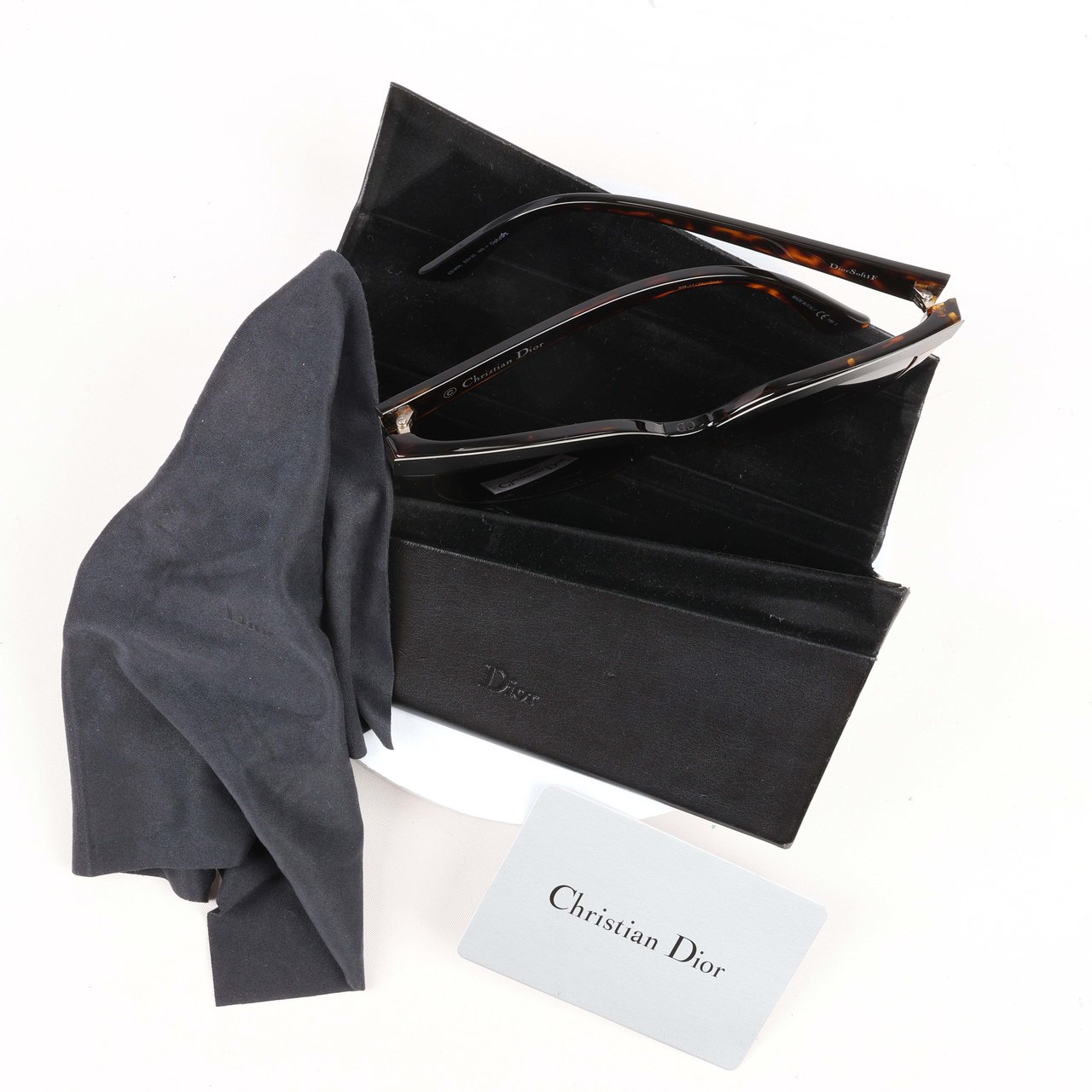 Dior Dior Brown Havana Dior Soft 1 Cat Eye Sunglasses Bruin