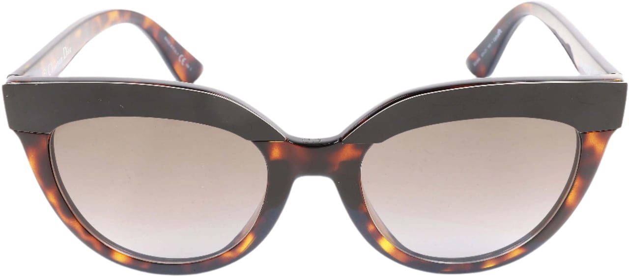 Dior Dior Brown Havana Dior Soft 1 Cat Eye Sunglasses Bruin