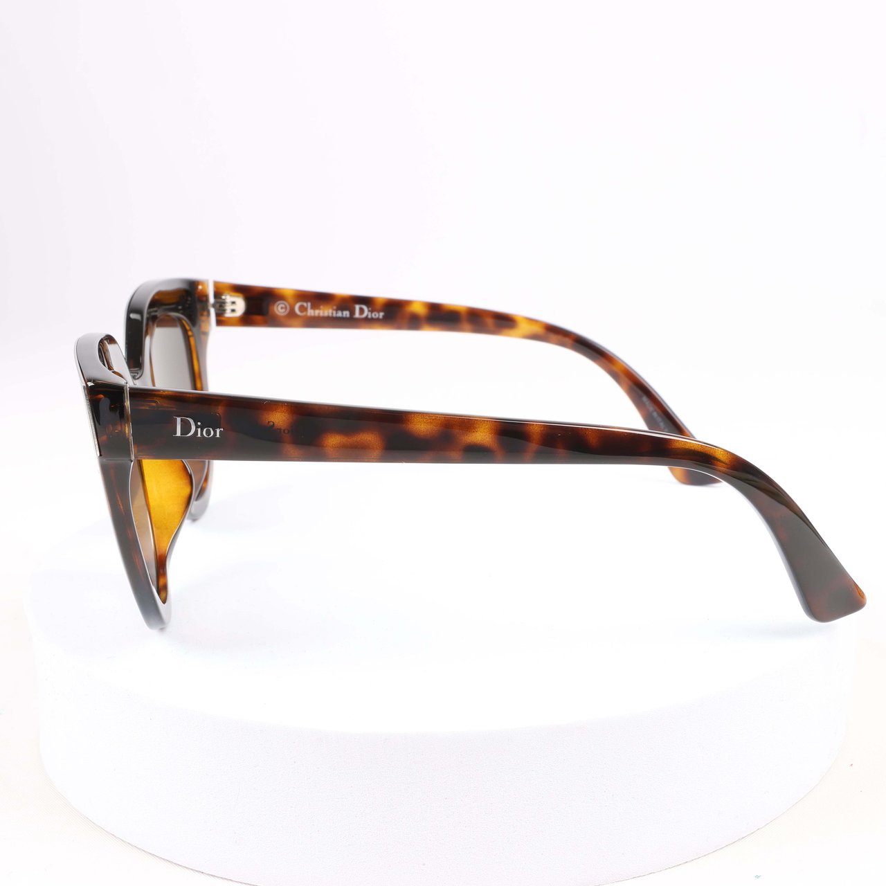 Dior Dior Brown Havana Dior Soft 1 Cat Eye Sunglasses Bruin