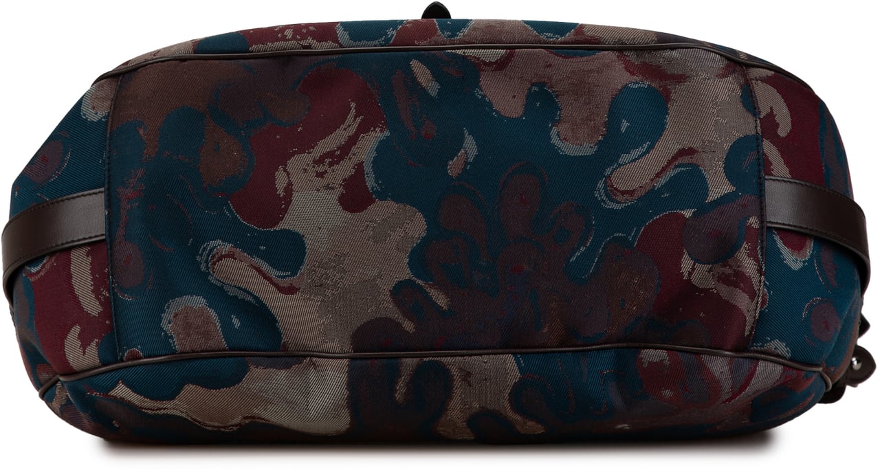 Dior Peter Doig Denim Camouflage Soft Saddle Bag Bruin
