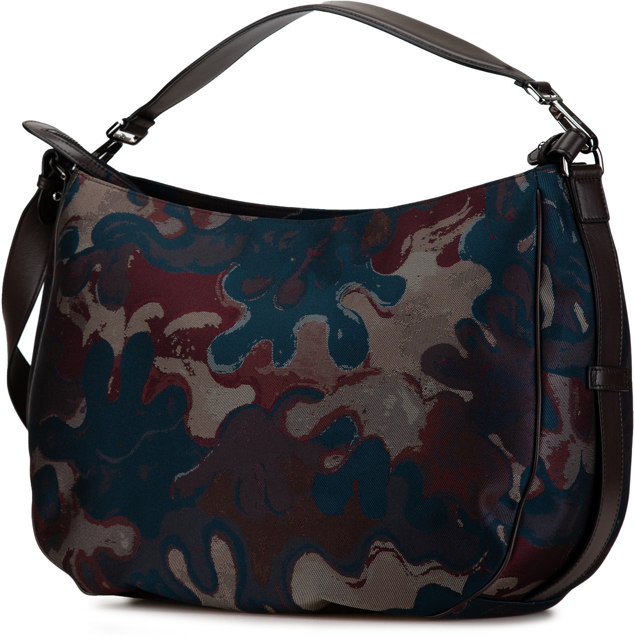 Dior Peter Doig Denim Camouflage Soft Saddle Bag Bruin