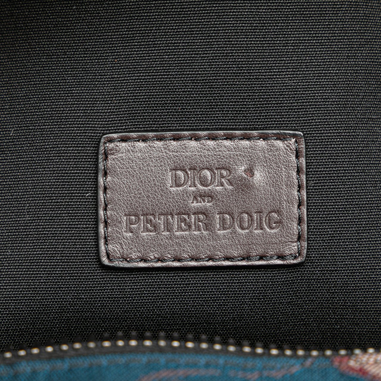 Dior Peter Doig Denim Camouflage Soft Saddle Bag Bruin