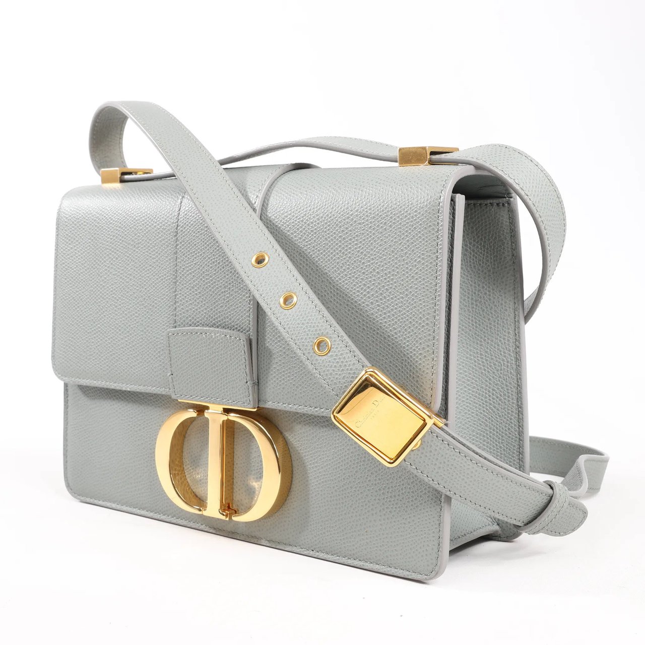 Dior Dior Montaigne 30 Leather Shoulder bag in Gray Grijs