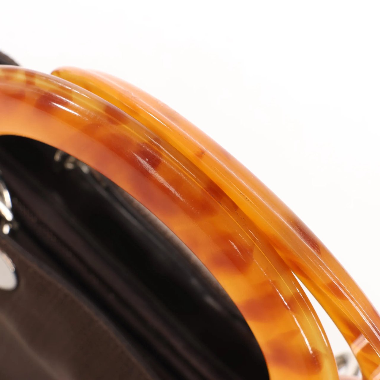 Dior Dior Lady Dior Cannage Nylon x Leather 2Way Handbag in Brown Bruin