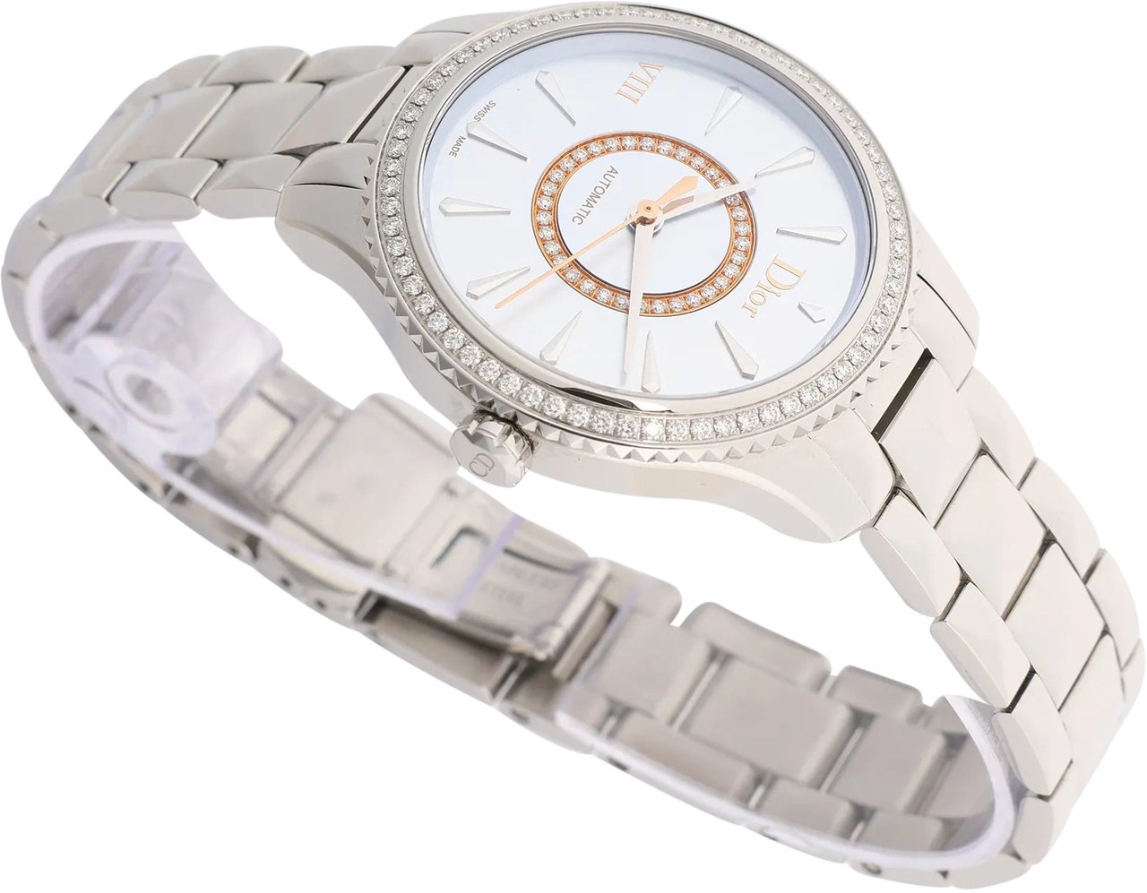 Dior Dior Montaigne CD152510 FU6977 SS AT Watch with Blue Dial Blauw