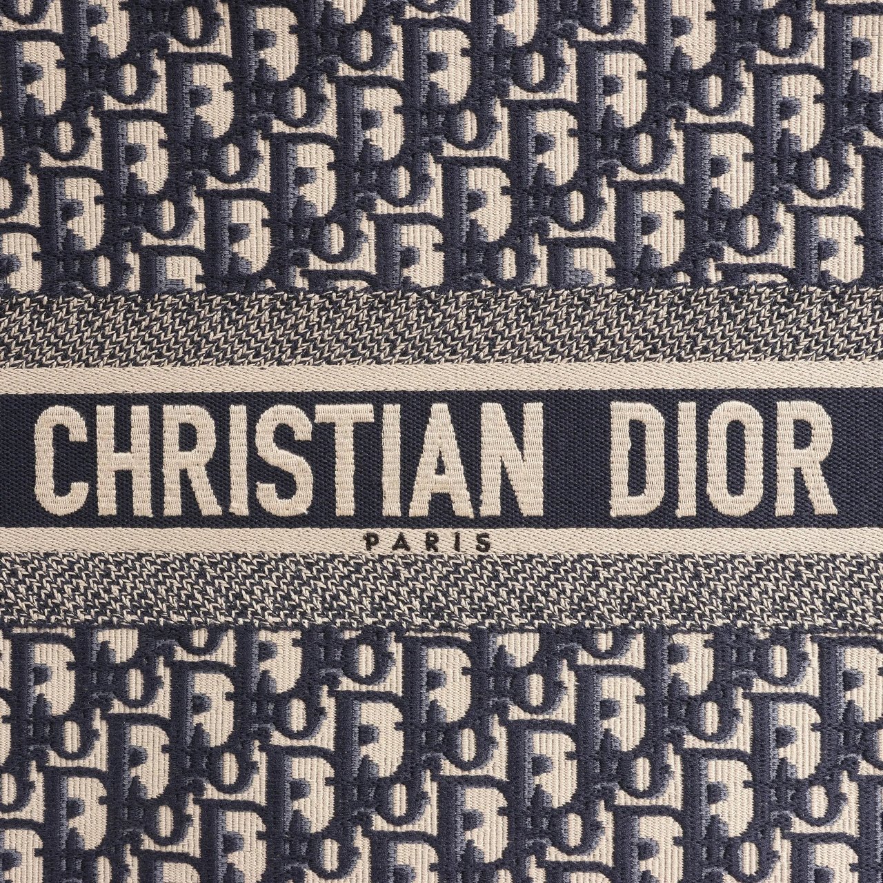 Dior Dior Book Tote Large Oblique Canvas Shoulder Bag in Navy Blue Divers