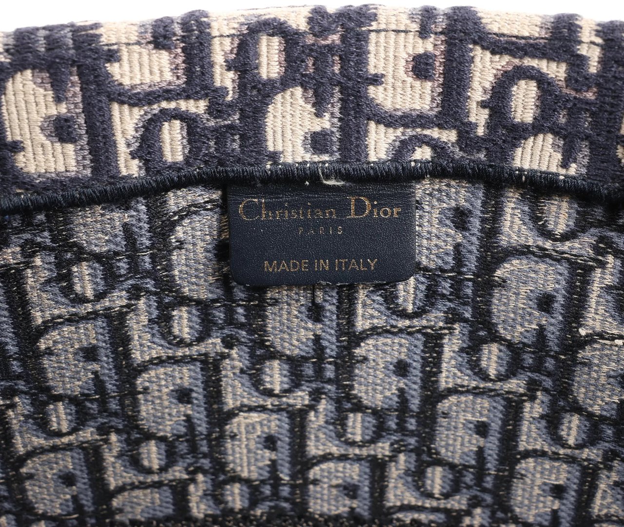 Dior Dior Book Tote Large Oblique Canvas Shoulder Bag in Navy Blue Divers