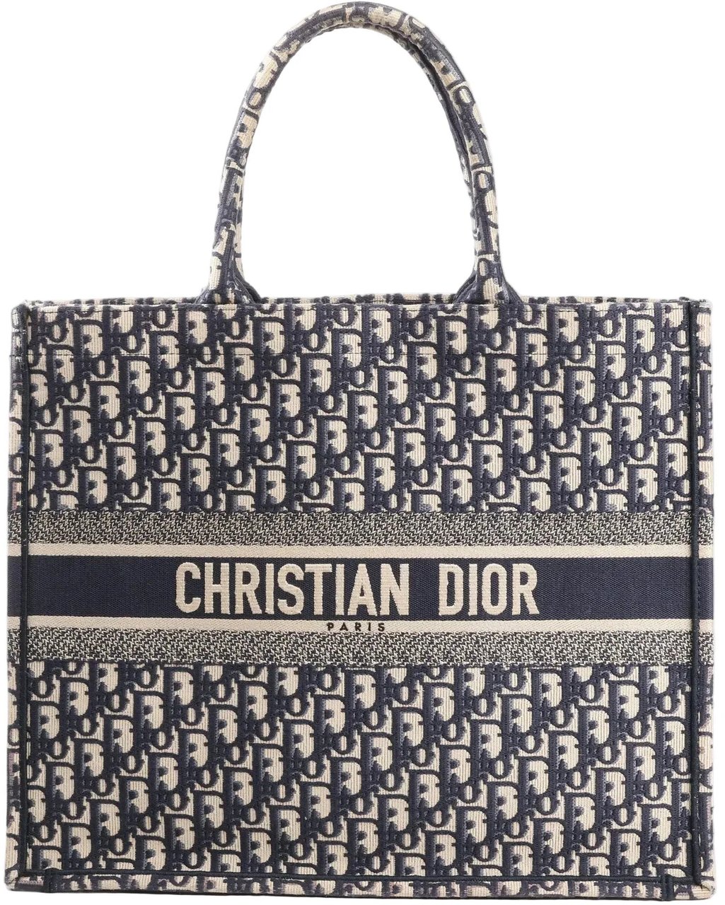 Dior Dior Book Tote Large Oblique Canvas Shoulder Bag in Navy Blue Divers