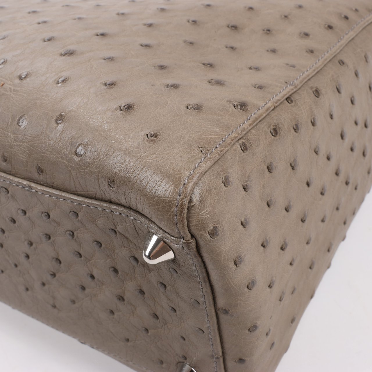 Dior Dior Lady Dior Ostrich Large 2Way Handbag in Brown Bruin