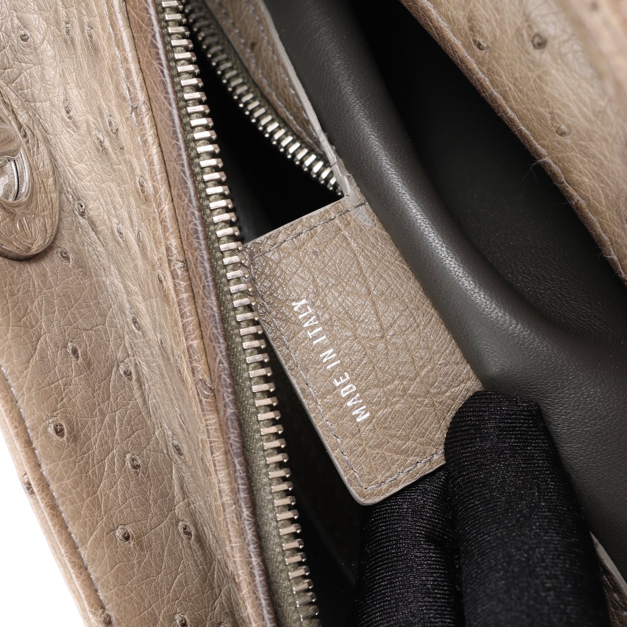 Dior Dior Lady Dior Ostrich Large 2Way Handbag in Brown Bruin