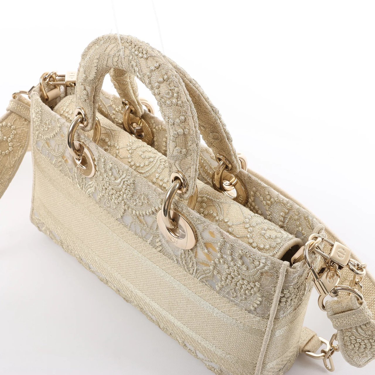 Dior Dior Lady D-Joy Racing 2Way Handbag in Beige Beige