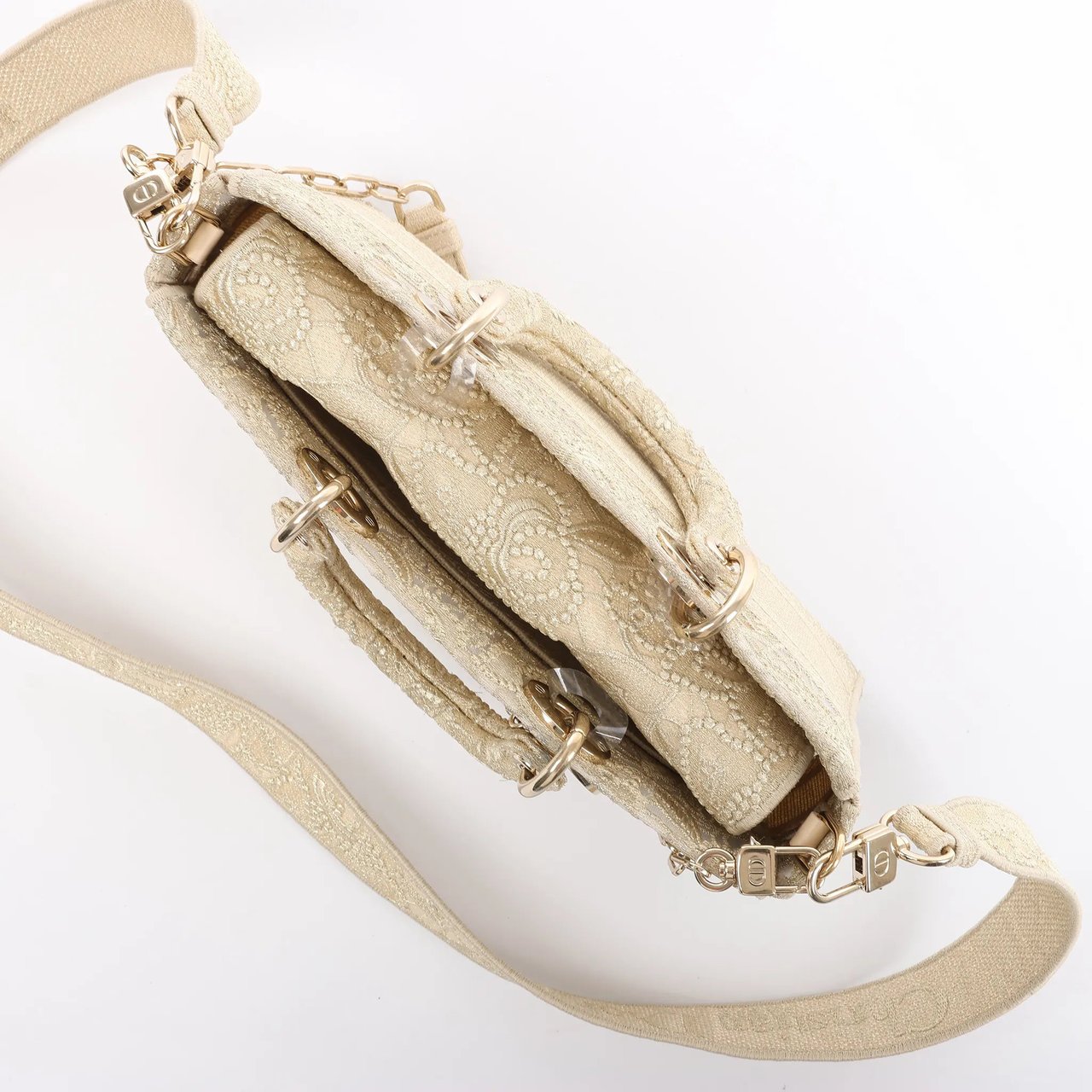 Dior Dior Lady D-Joy Racing 2Way Handbag in Beige Beige