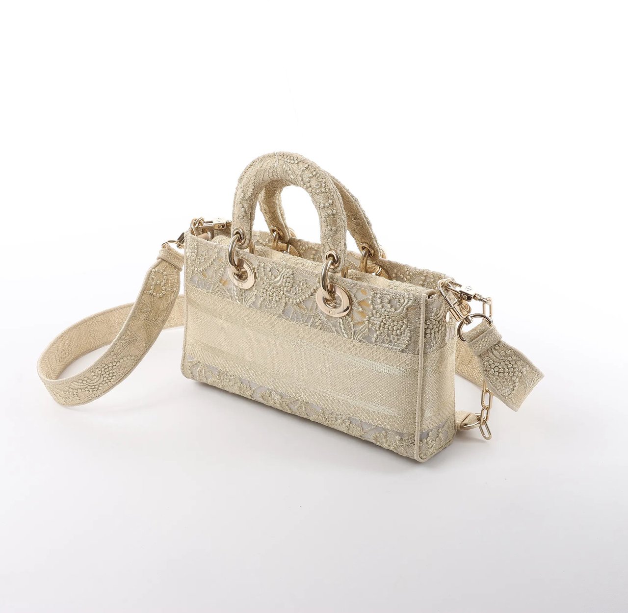 Dior Dior Lady D-Joy Racing 2Way Handbag in Beige Beige