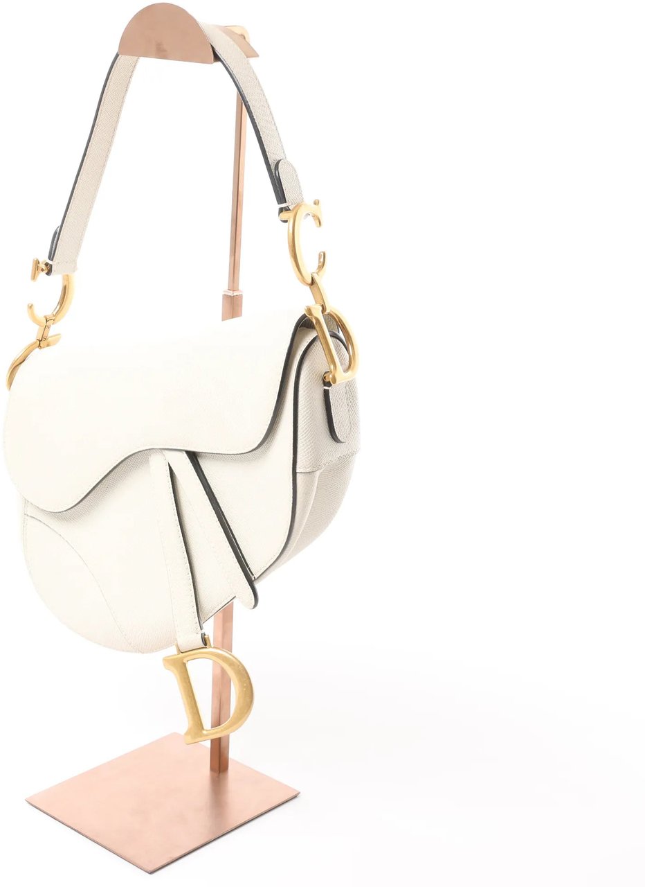 Dior Dior Saddle Classic Bag Canvas Shoulder Bag in White Divers