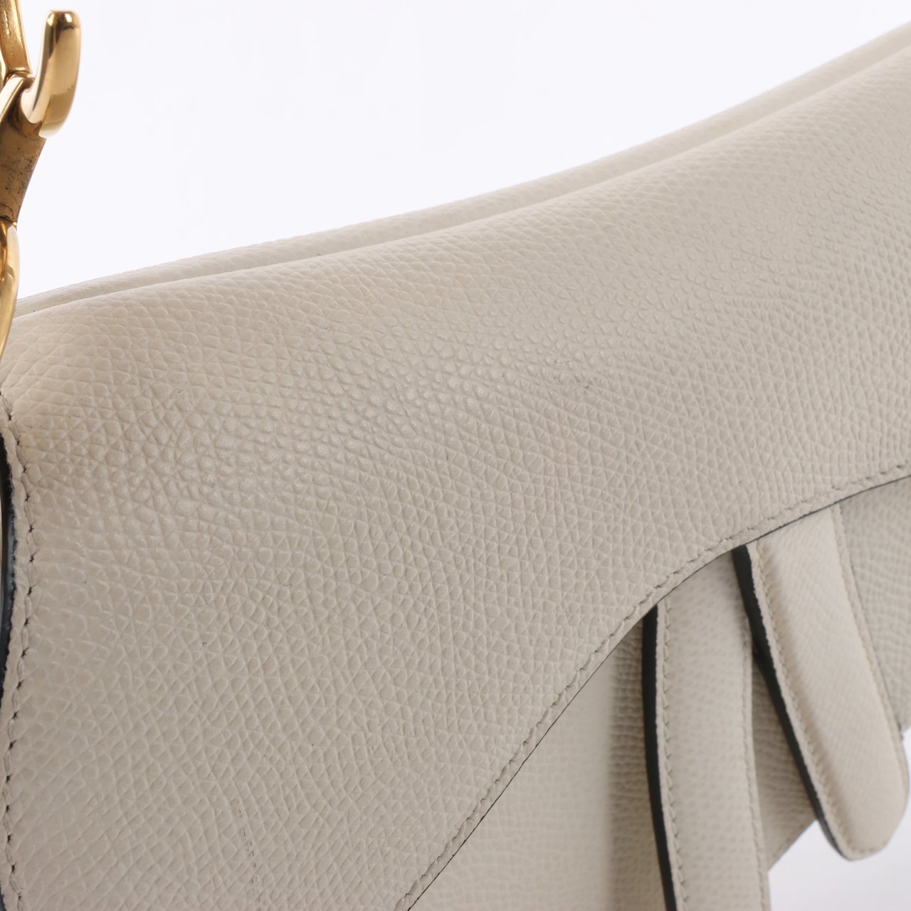 Dior Dior Saddle Mini Bag Leather Handbag in Ecru Beige