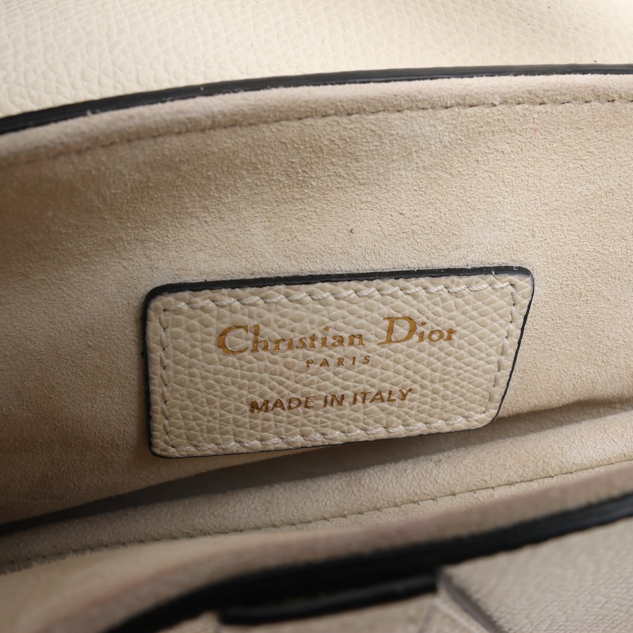 Dior Dior Saddle Mini Bag Leather Handbag in Ecru Beige