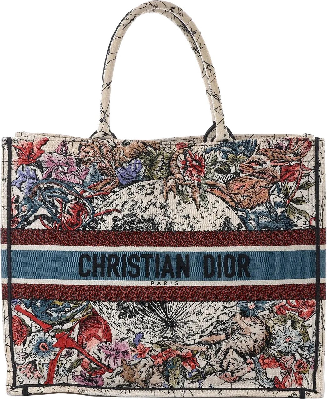 Dior Book Tote Large Zodiac Canvas Handbag in Multicolor Divers
