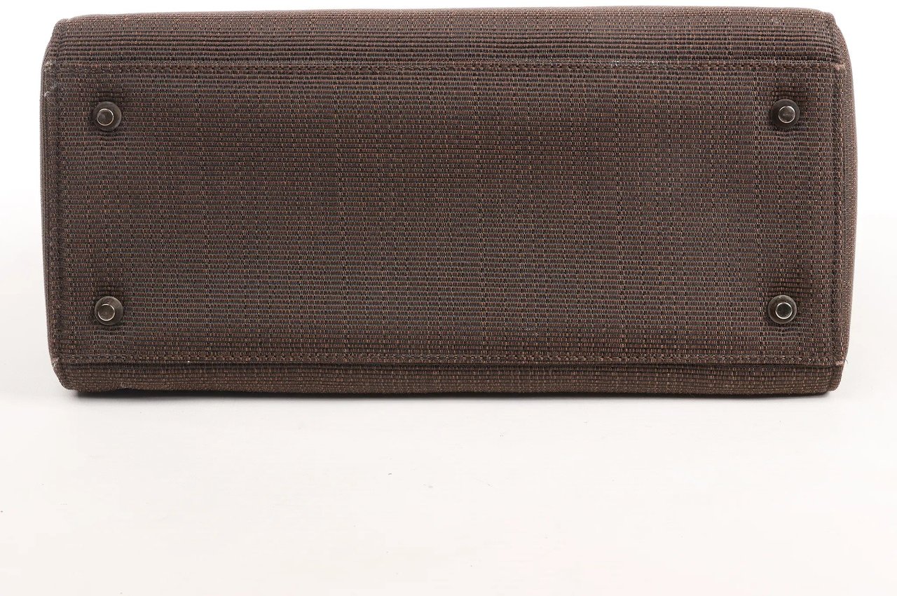 Dior Lady Dior Cannage Nylon x Leather 2Way Handbag in Brown Divers