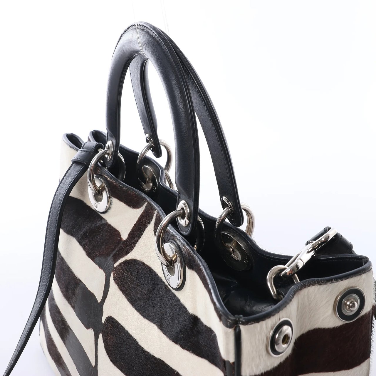 Dior Diorissimo Harako x Leather 2Way Handbag Brown Bruin