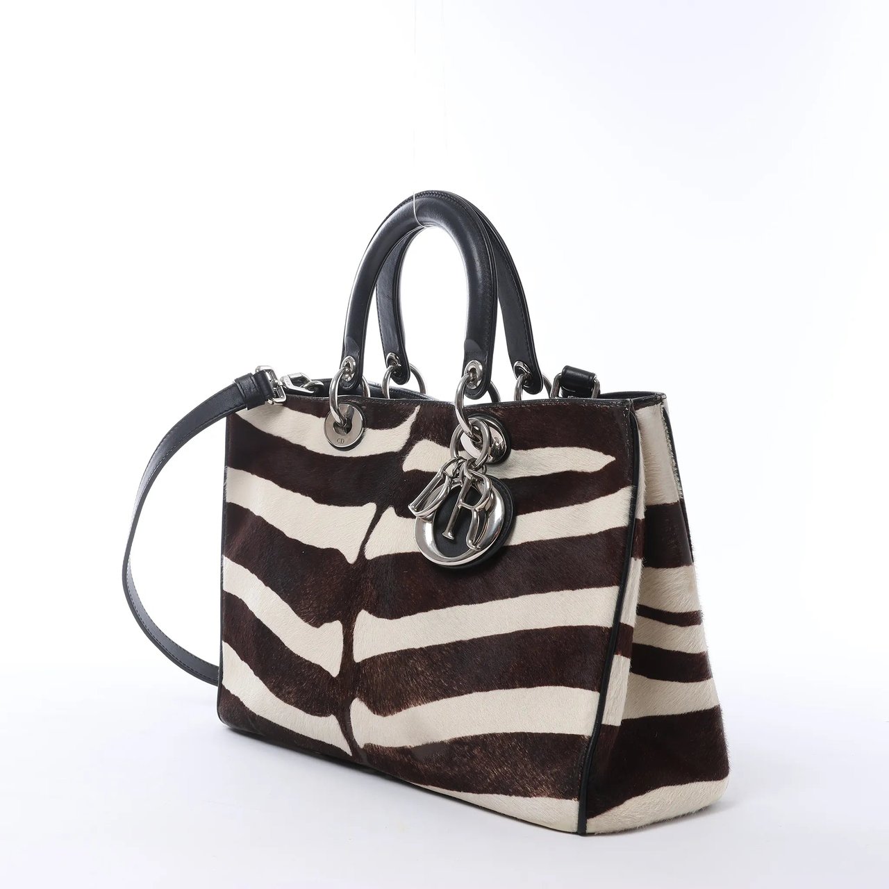 Dior Diorissimo Harako x Leather 2Way Handbag Brown Bruin
